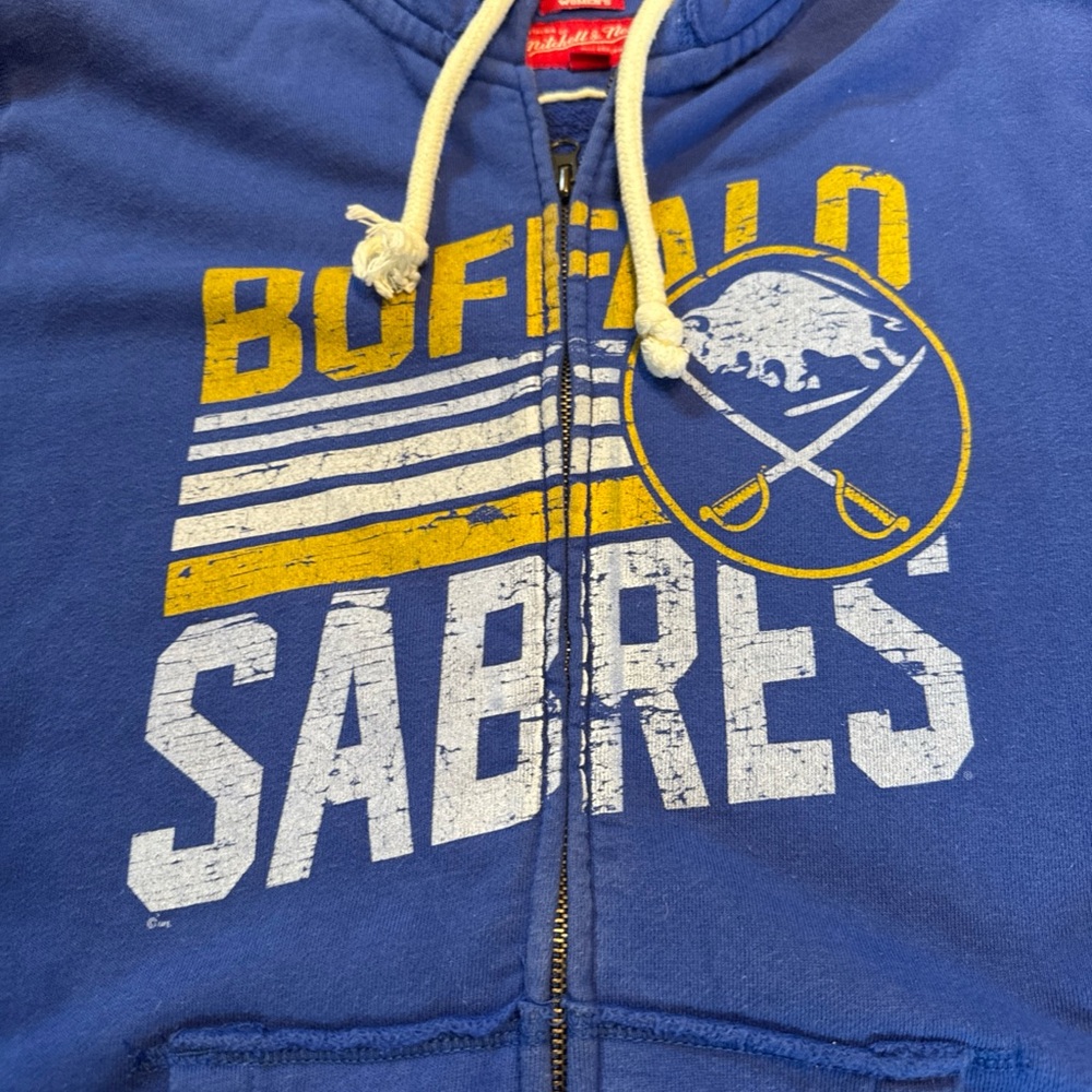Mitchell Ness Buffalo Sabres Jacket Women’s Sz XL NHL Hockey Sports Rare - Picture 3 of 7